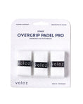 Cargar la imagen en la vista de la galería, Paquete de 3 overgrips blancos perforados marca Velaz para pala de padel
