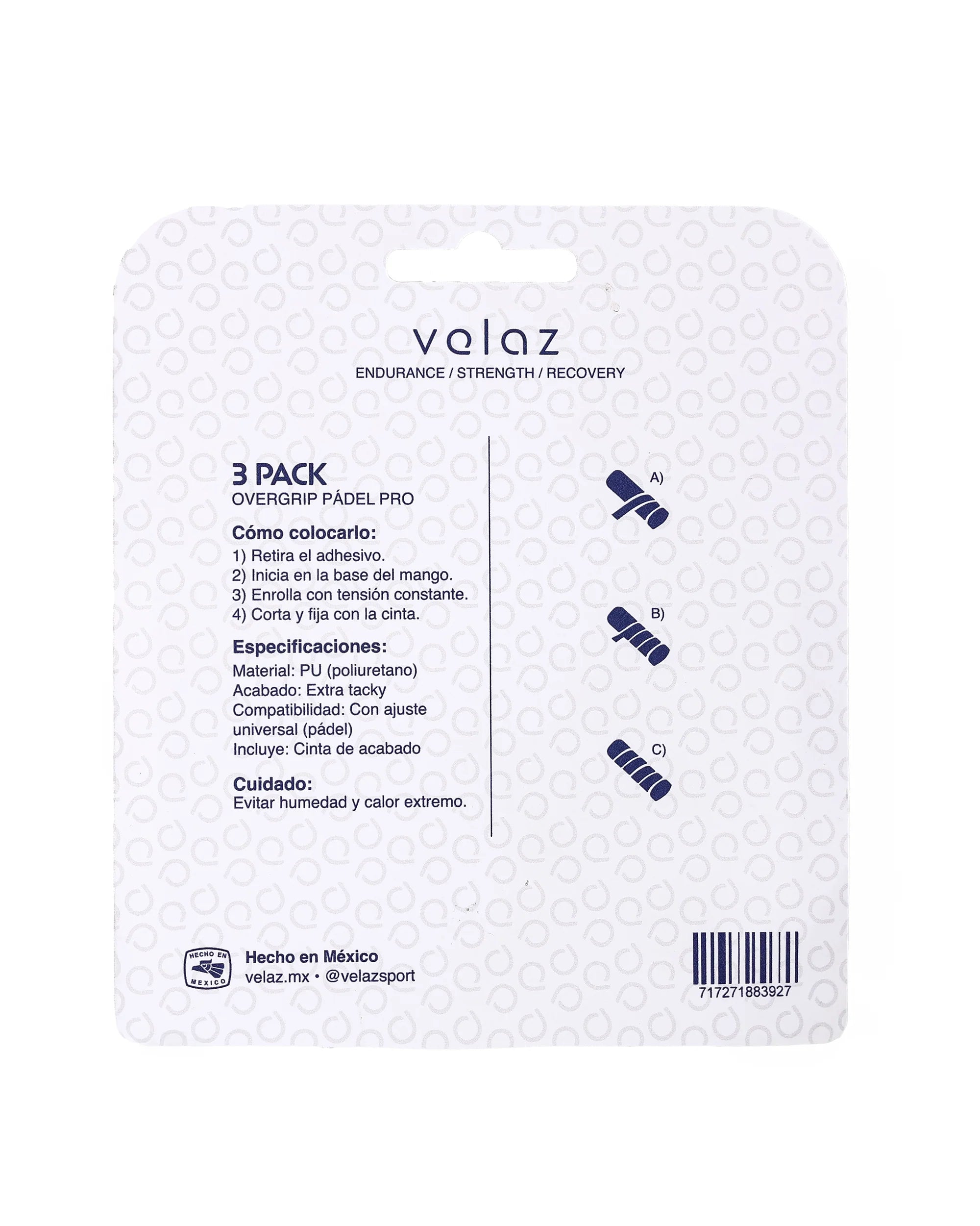 Overgrips Velaz Padel Pro Blanco Perforated 3 Pack