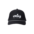 Cargar la imagen en la vista de la galería, Gorra Velaz Padel Edition negra con logo bordado en blanco, accesorio para jugadores de pádel
