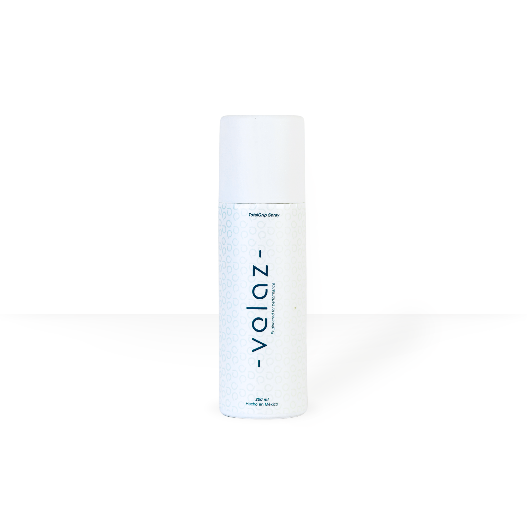 Spray TotalGrip Velaz de 200 ml, agarre antideslizante para pádel en bote blanco, hecho en México. 